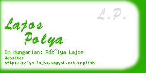 lajos polya business card